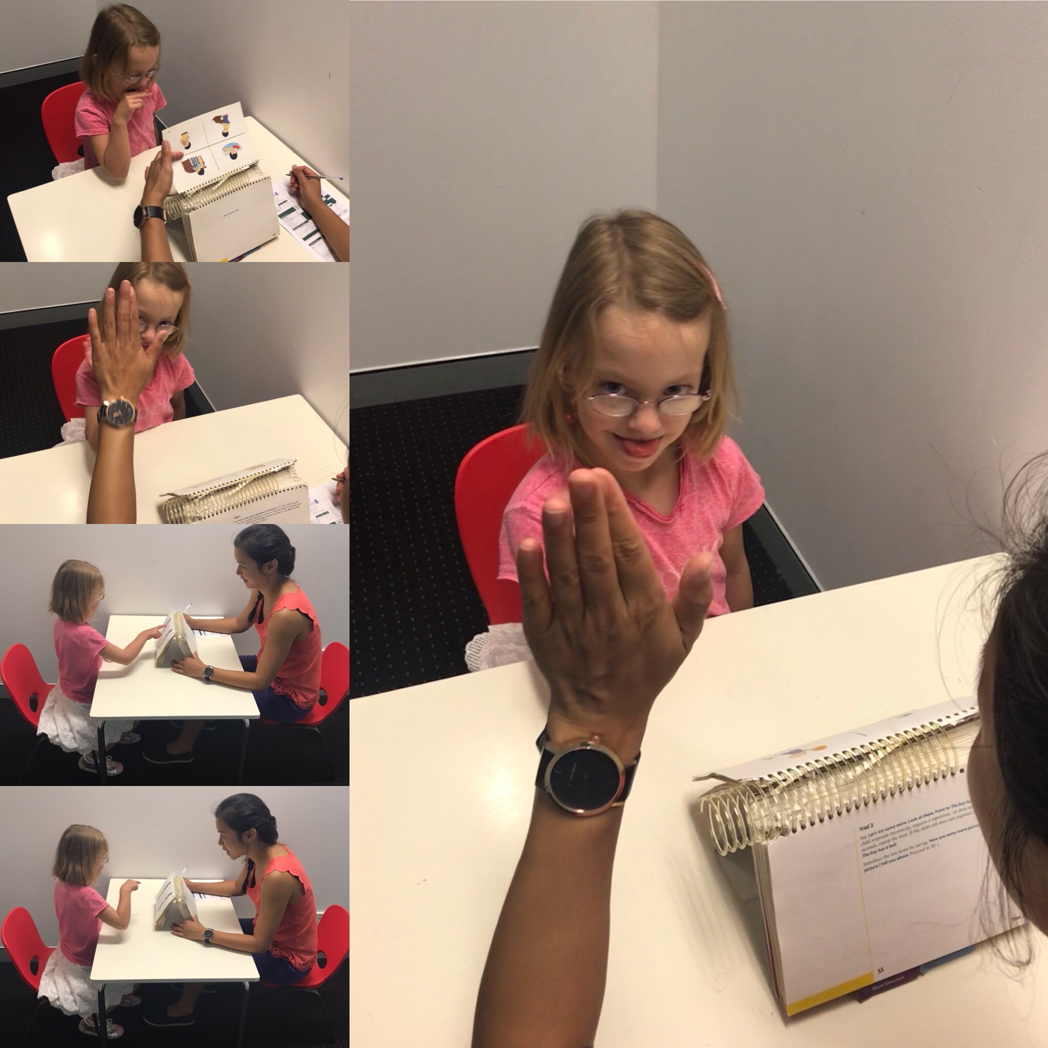 Young girl doing a Speech Pathology assessment in speech therapy clinic in Bondi Junction and Mascot