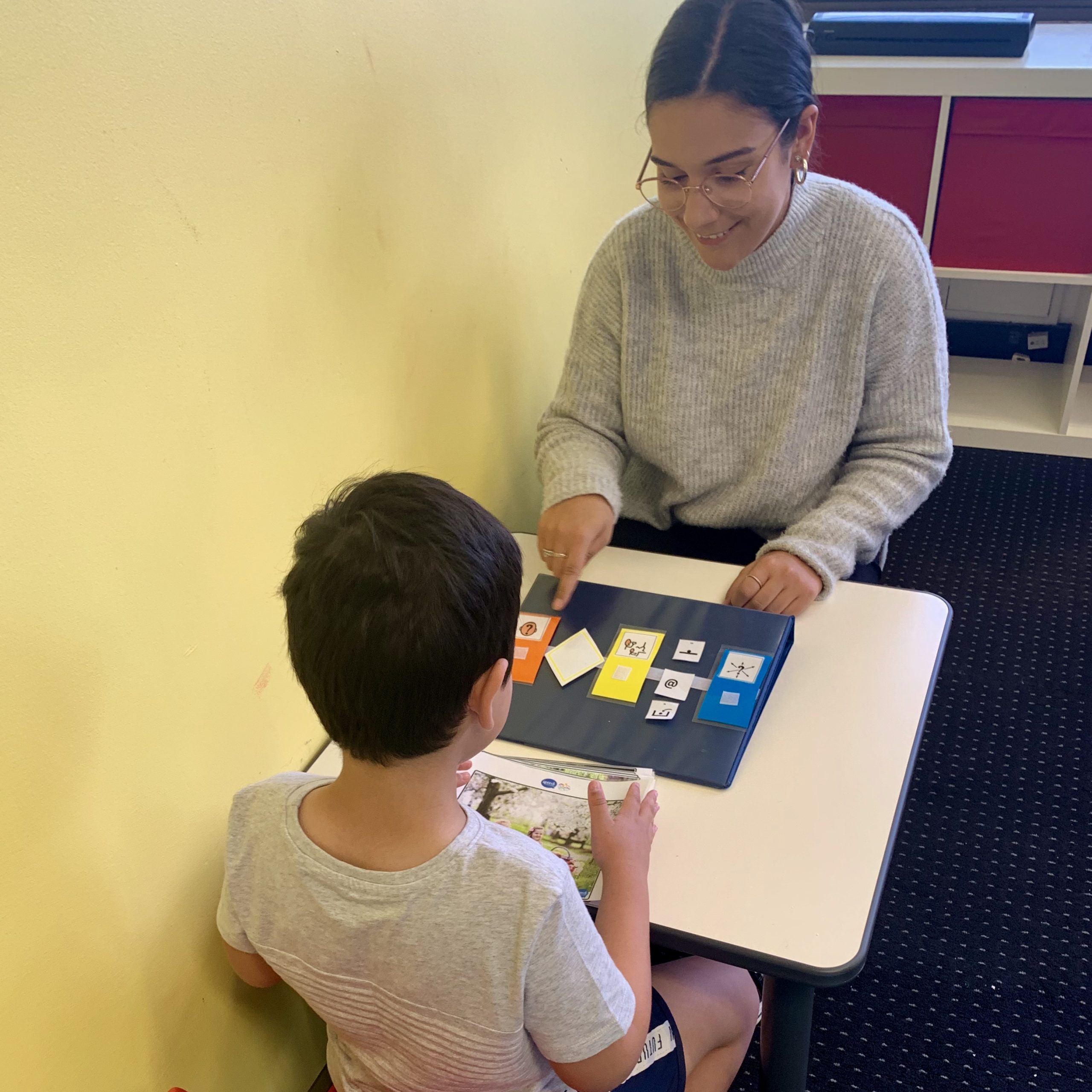 Child doing stuttering activities in an Speech Therapy clinic in Bpndi Junction and Mascot